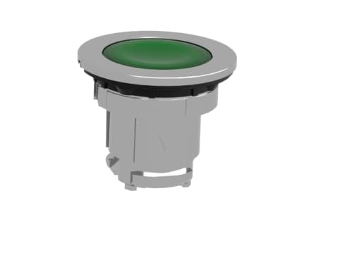 Schneider Electric ZB4F, painike, vihreä, yleis-LED, IP66, IK06, luokka I