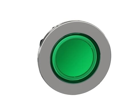 Schneider Electric ZB4F, painike, vihreä, yleis-LED, IP66, IK06, luokka I
