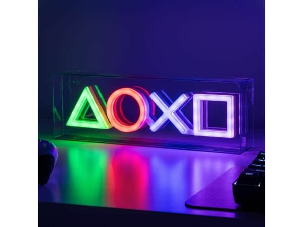 Paladone Playstation LED-neonvalo, LED-hylly, valkoinen, kova, LED, useita, USB