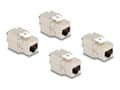 Miniatyrbild 1 av 5: Delock - Modulär insättning - CAT 6a - STP - RJ-45 - vit (paket om 4)