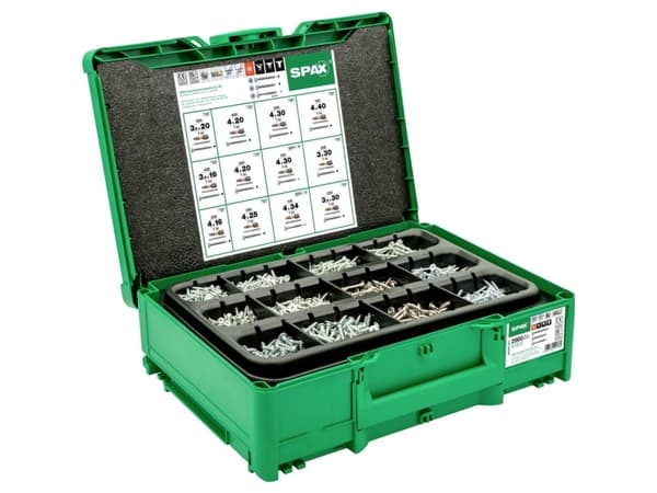 SPAX systainer³ T-Loc Möbelbau 5000009172011 Skruvsats 1 Sats