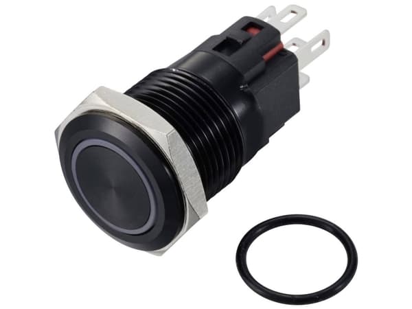 TRU COMPONENTS TC-12647452 Pressostat 250 V/AC 3 A 1 x Off/(On) IP65 Blå Klikkende Aluminium, eloxeret 1 stk