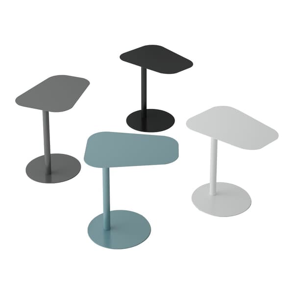 Sidobord Nastätten 50x50x38cm metall vit [en.casa]
