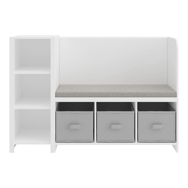 Förvaringskombination Høylandet för barn med sittbänk 76x112x40 cm [en.casa]