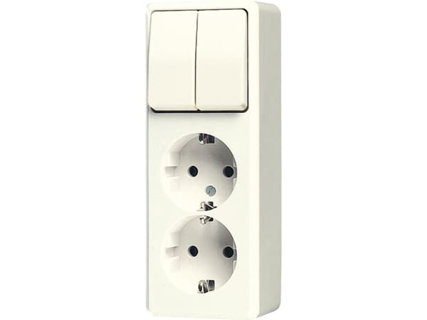 JUNG 625A, Typ F, Plast, 1 styck