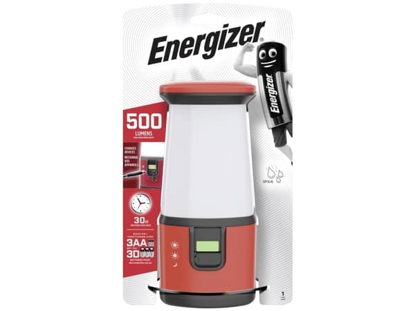 Energizer E301315801 360° retkeilylyhty LED (RGB) 500 lm Paristokäyttöinen punainen/musta