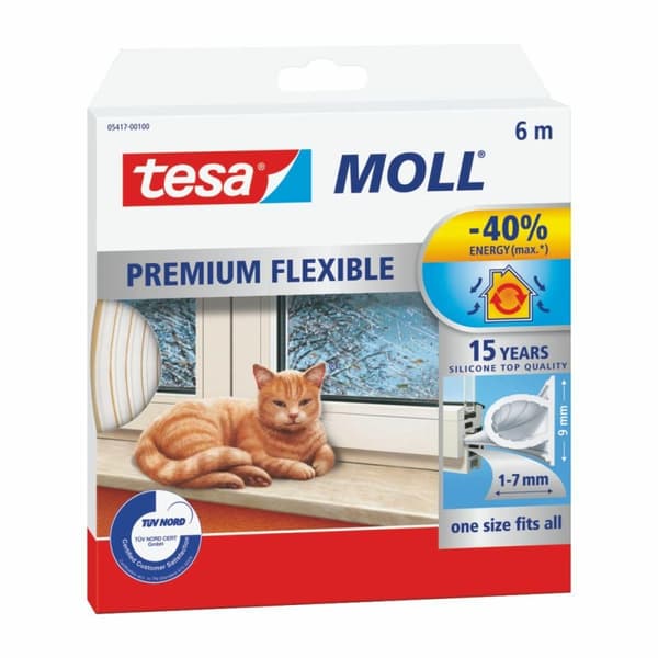 TESA SILIKONITIIVISTE 6m VALKOINEN