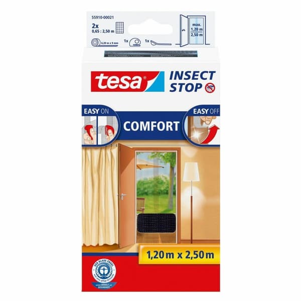 TESA MYGNETETDØR SORT 1,2m x 2,5m KOMFORT