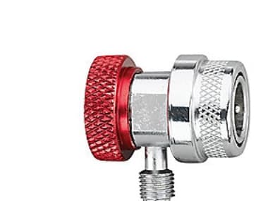 Refco RC01-R - Huoltoventtiili auton ilmastointiin, 1/4'' SAE, punainen