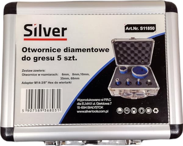 DIAMOND HOLESAWS 5pcs M14 SILVER...........