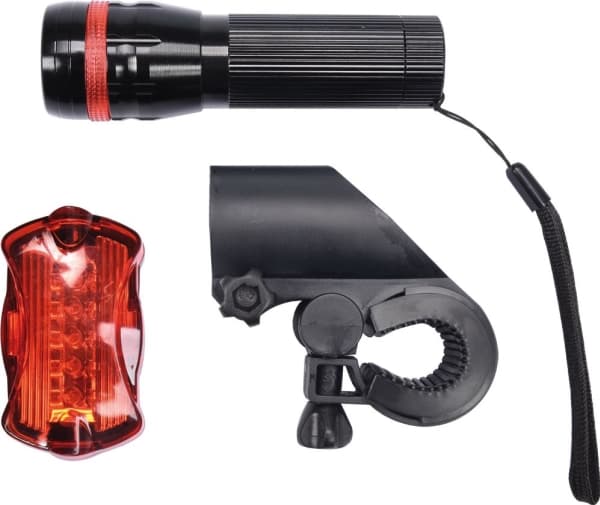 Vorel Bike lamp front + rear set 3W 5 LED 150lm 3 x 1.5V AAA + 2 x 1.5V AAA zoom (88422)