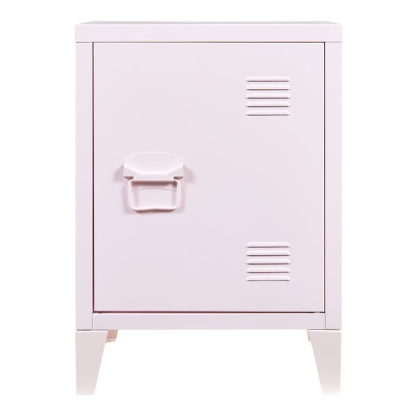 Sängbord Inari 57x40x30 cm stål rosa [en.casa]