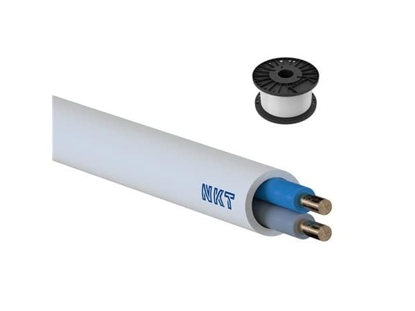 Palonkestävä kaapeli NOBURN EQQXB Xtra 1x2x1.0 Valkoinen kela 100 - (100 metriä)