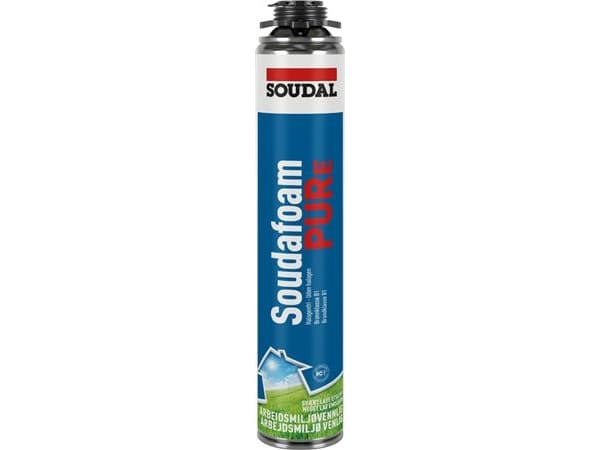 SOUDAL Soudafoam PURe är ett enkomponents, expanderande halogenfritt polyuretanskum med mindre än 0,1% isocyanat.