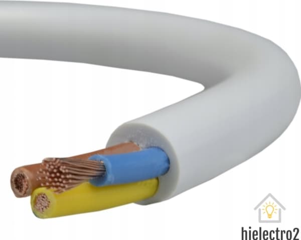 OWY 3X4mm2 kabel 100mb rund flexibel vit 300/500V H05VV-F kabel