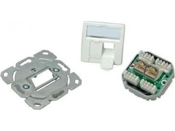 Telegärtner AMJ45 - Strömuttag - CAT 6e - RJ-45 X 2 - alpine white