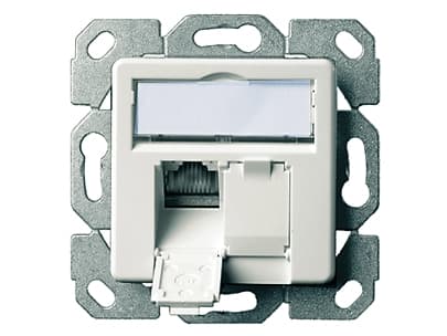 Telegärtner AMJ45 - Strömuttag - CAT 6e - RJ-45 X 2 - alpine white
