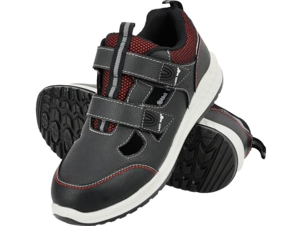 Lahti Pro SKINNSANDALER SVART-HVIT-RØD, S1 FO SR, "46", CE, LAHTI