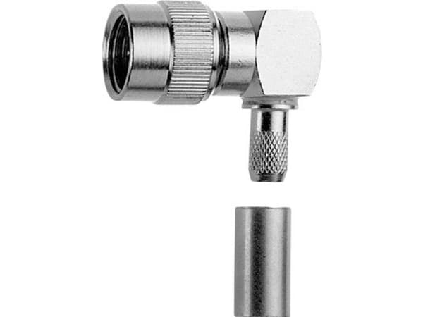 Telegärtner 100027575 100027575 Mini-UHF-kontaktdon Stickpropp, vinklad 50 Ω 1 st