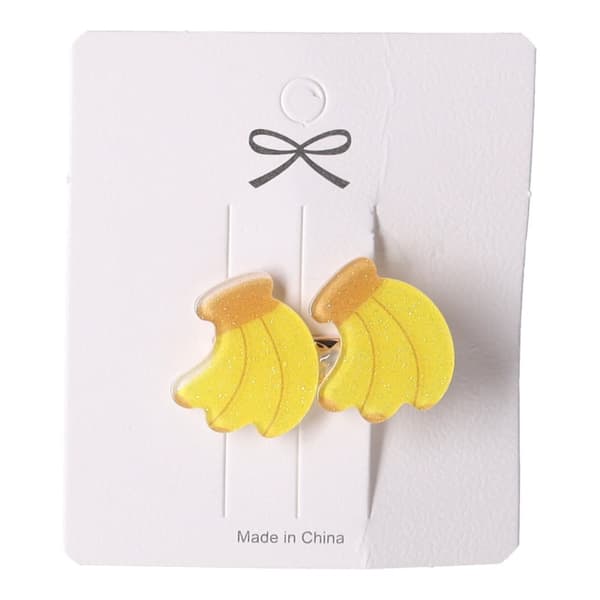 Sæt med 2 hårspænder - banan
