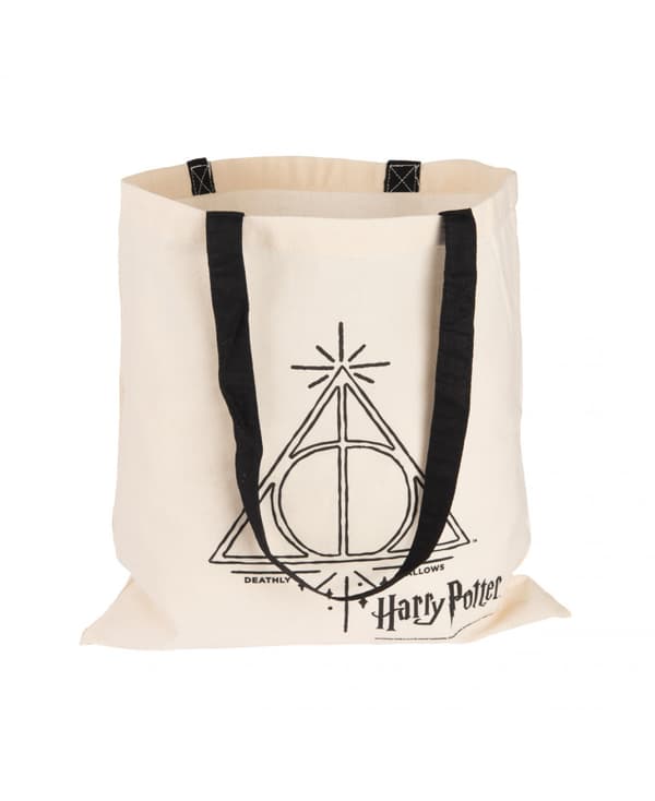 Harry Potter - Deathly Hallows shoppingväska i canvas, 38x42 cm LICENSIERAD, ORIGINALPRODUKT