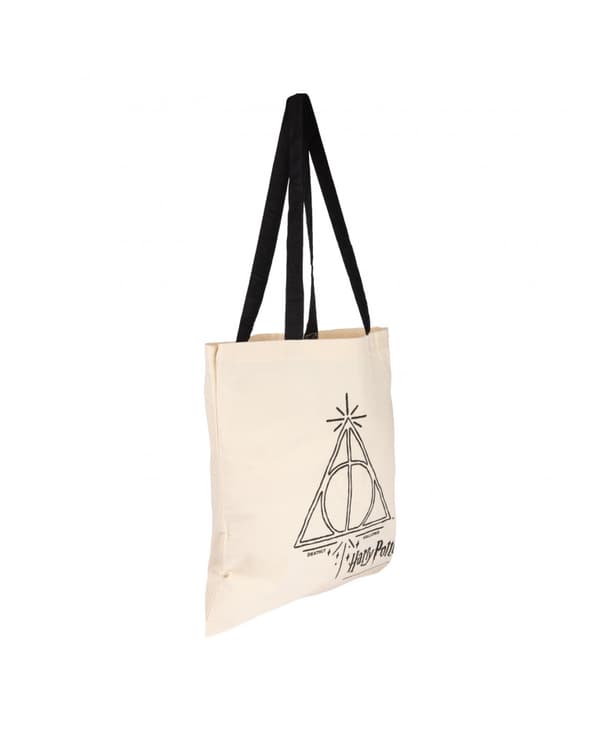 Harry Potter - Deathly Hallows shoppingväska i canvas, 38x42 cm LICENSIERAD, ORIGINALPRODUKT