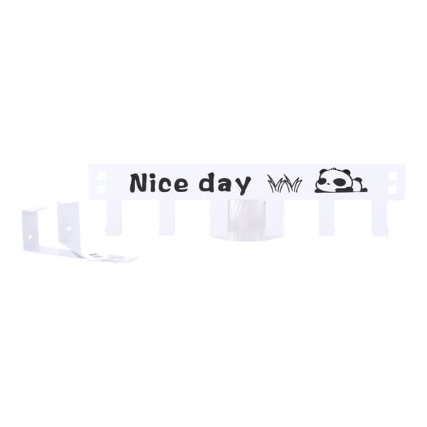 Metal dørbøjle, 6 kroge - Nice day - hvid