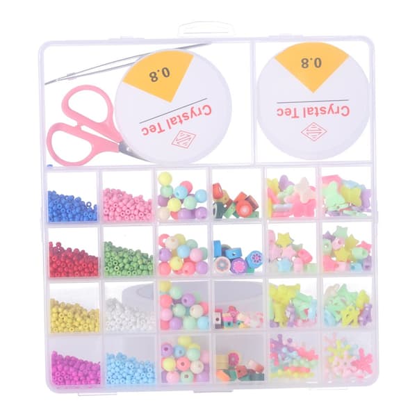 Et sæt til fremstilling af armbånd med perler