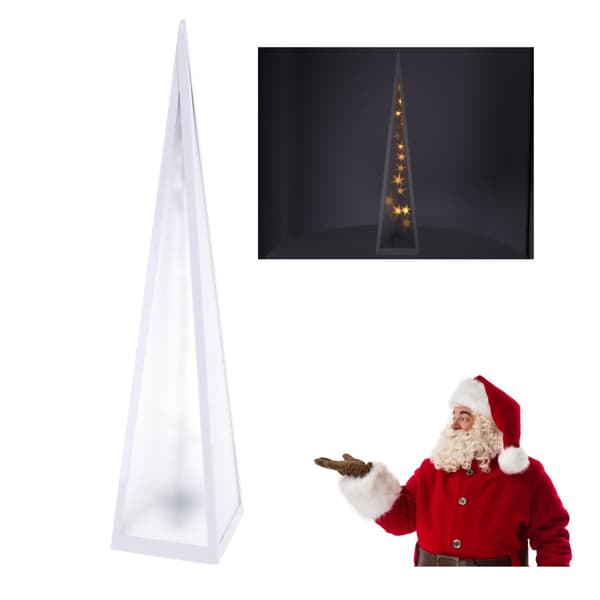 LED-pyramide Roterende stjerner 13*13*60cm
