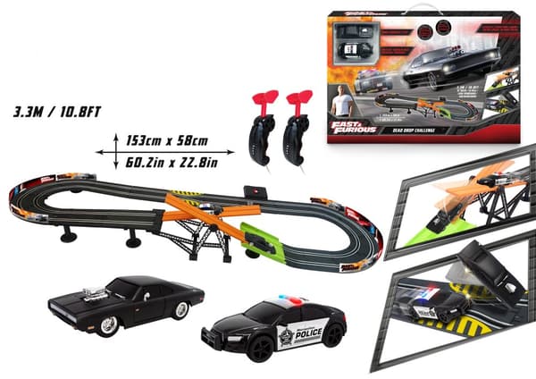 Fast and Furious racerbane med 3,3 m controllere, Dragon-i Toys