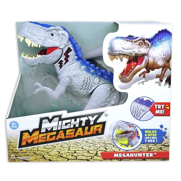 Mighty Grey Blue Dinosaur fra Dragon-i Toys