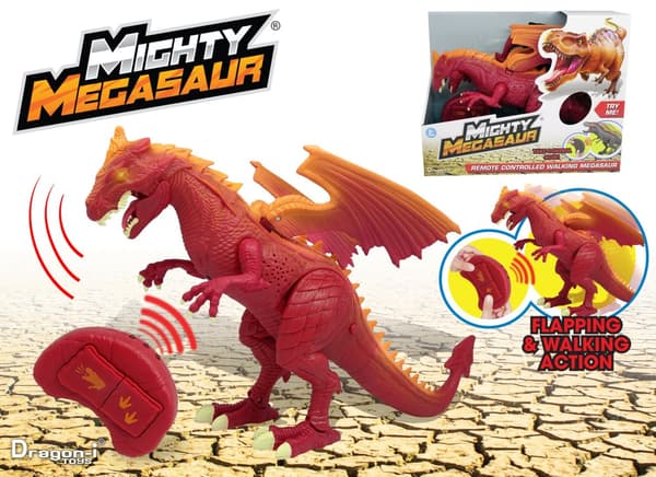 Kraftfull gående drake med ljus- och ljudeffekter från Dragon-i Toys