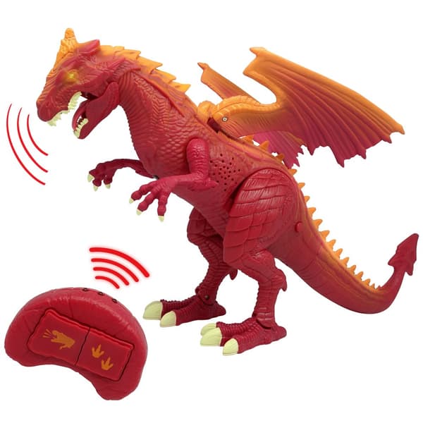 Kraftig gå-drage med lys- og lydeffekter fra Dragon-i Toys