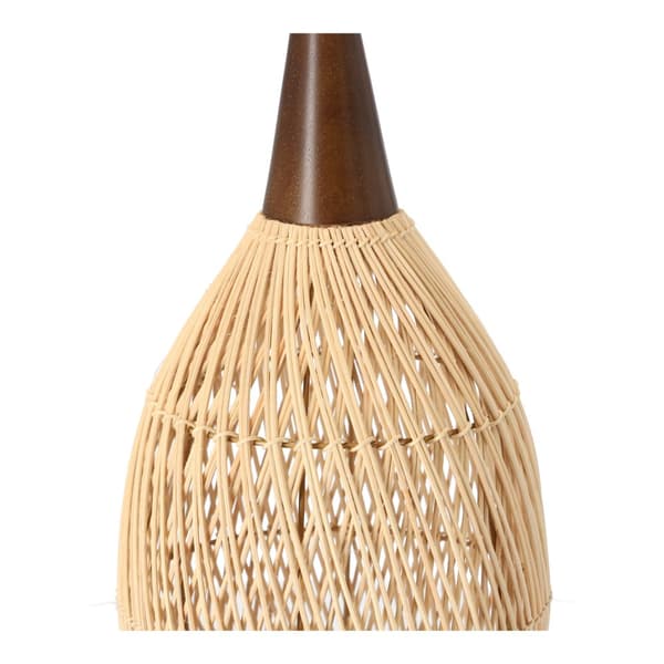 Rustik hänglampa i rotting - 25cm (naturlig färg)