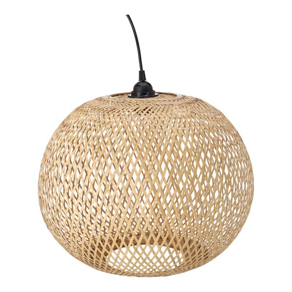 Bambupallon muotoinen riippuvalaisin – 40 cm (luonnollinen väri)