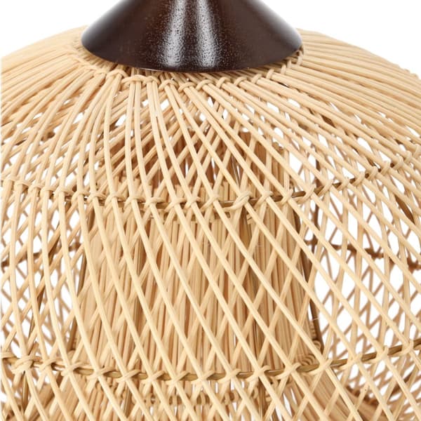 Dekorativ hængelampe i rattan - 40 cm (naturlig farve)