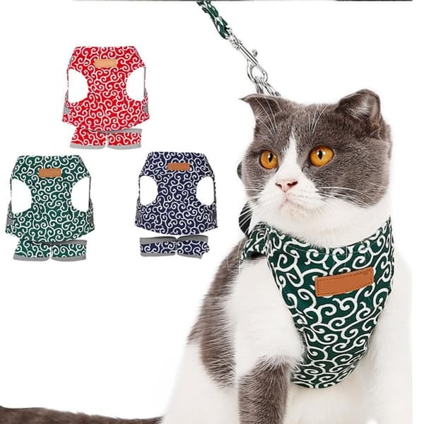 Katte/hundesele - blå, størrelse S