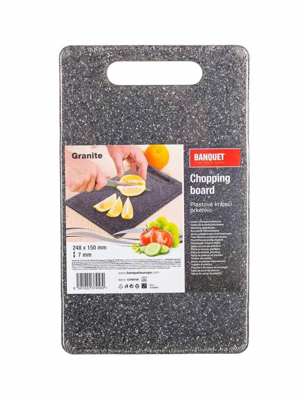 GRANIT plast skärbräda 24,8 x 15 x 0,7 cm