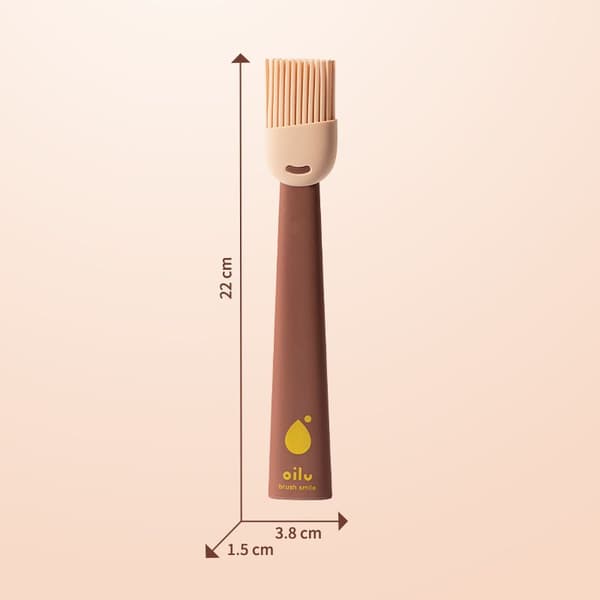 Silikone wienerbrød og kødbørste - brun