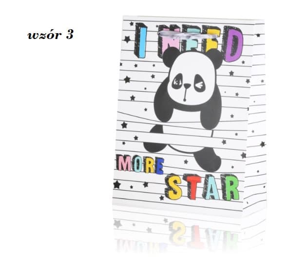 Panda presentpåse 24cm x 18cm