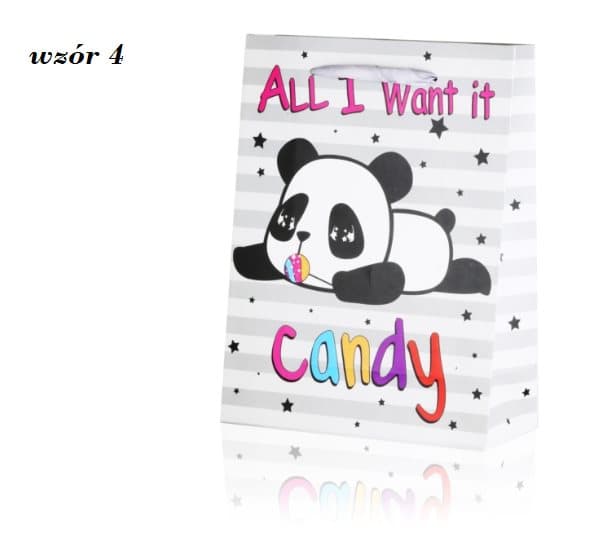 Panda presentpåse 24cm x 18cm