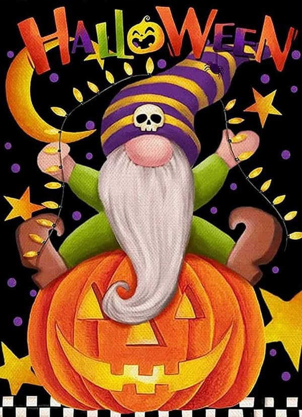 Diamantbroderi/ 5D-bild/ Diamantmosaik/ Diamantmålning - Halloween, storlek 40x50 cm