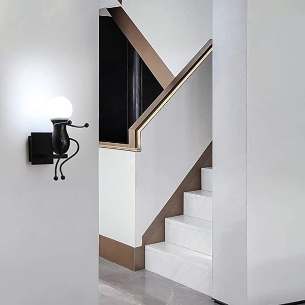 Loft enkelvägglampa/lampett - svart, typ VI