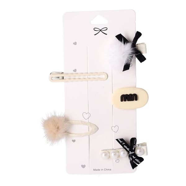 Set med 10 härliga hårspännen - beige, boho stil