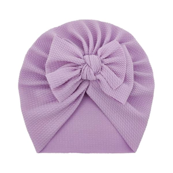 Vauvan turbaani rusetilla, tyttöjen hattu - violetti