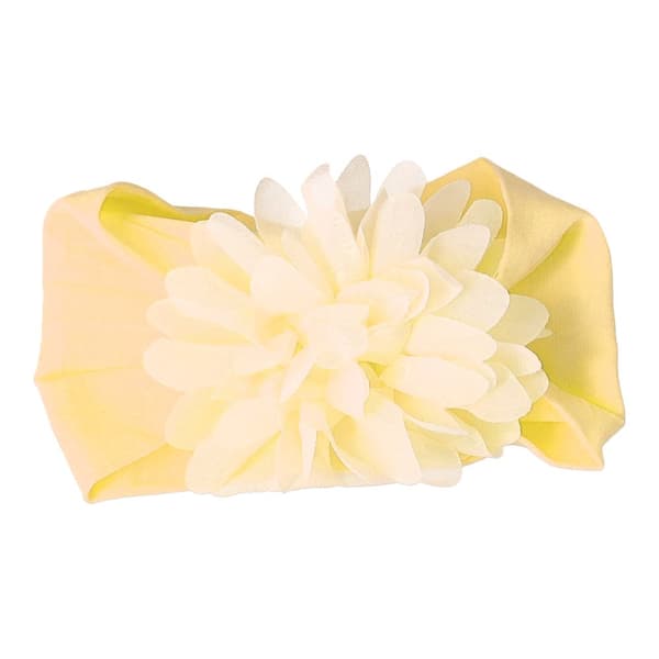 Baby pandebånd med en blomst - ecru, bred
