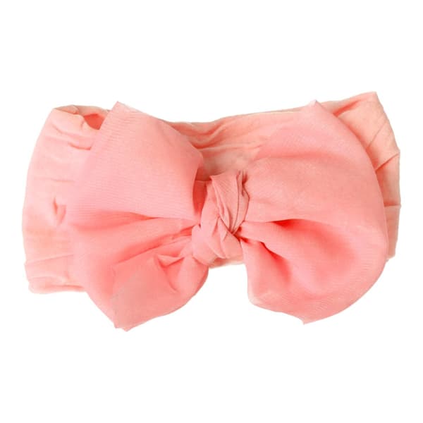 Baby pandebånd med sløjfe - pink, bred