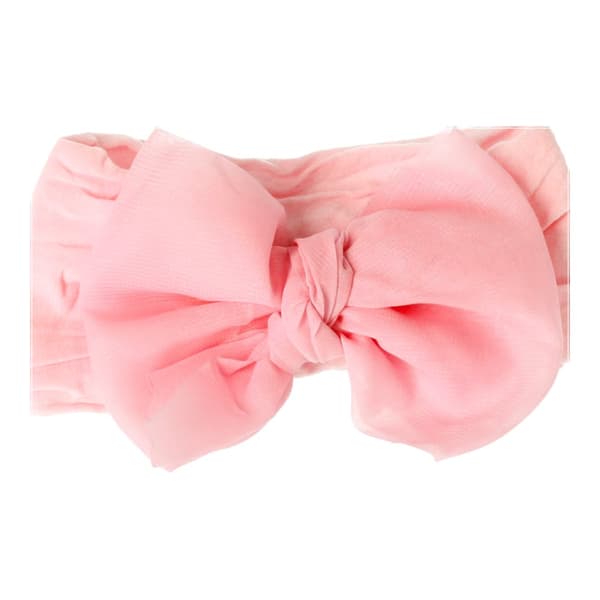 Baby pandebånd med sløjfe - pink, bred