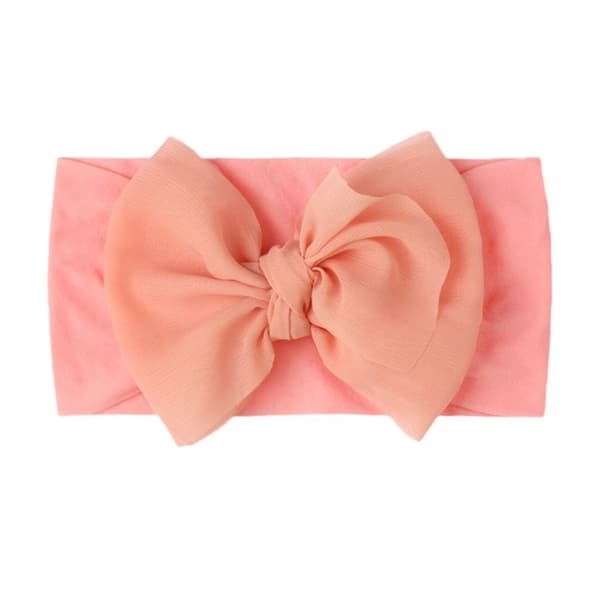 Baby pandebånd med sløjfe - pink, bred