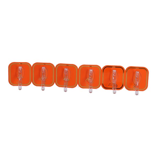 Självhäftande krokar 6 stycken - orange